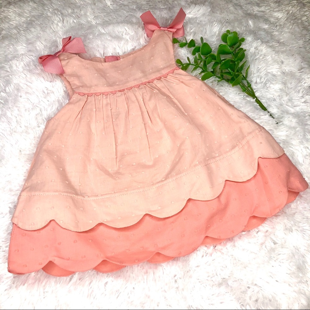 Catherine Maladrino Mini Pink Baby Girl Dress 3-6M